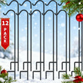 12 Pack Solid Shepherd Hook 37 Inch One Piece Structure No Assembly Required Heavy Duty Shepards for Garden Outdoor Hanging Plants Hanger Lanterns Wedding Black Inch Thick