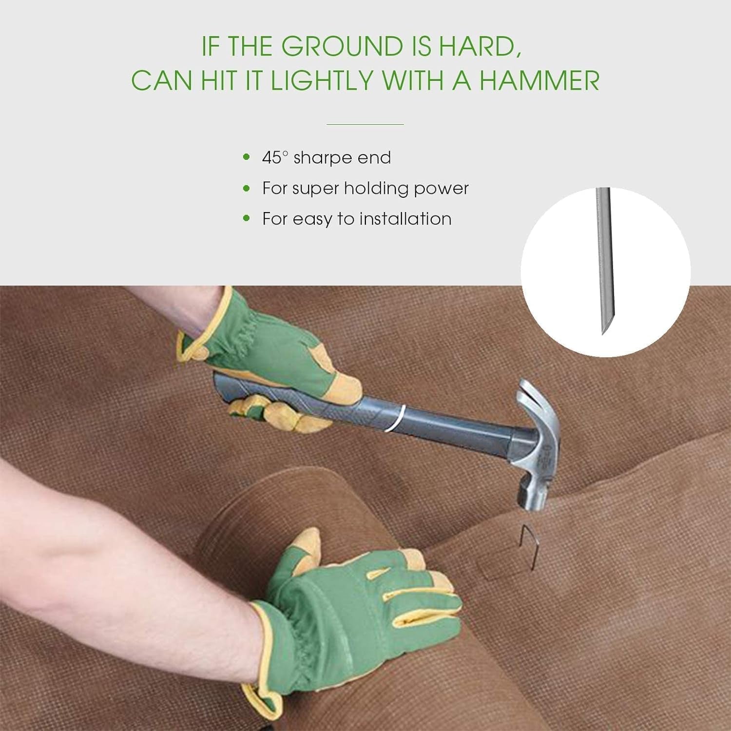 12 Inch Galvanized Garden Landscape Staples Stakes, 25 50 100 PCS Anti-Rust Garden Staples Tent Ground Stakes U-Shaped Landscape Pins for Secure Lawn Fabric, Decoration (25, 12 Inch)