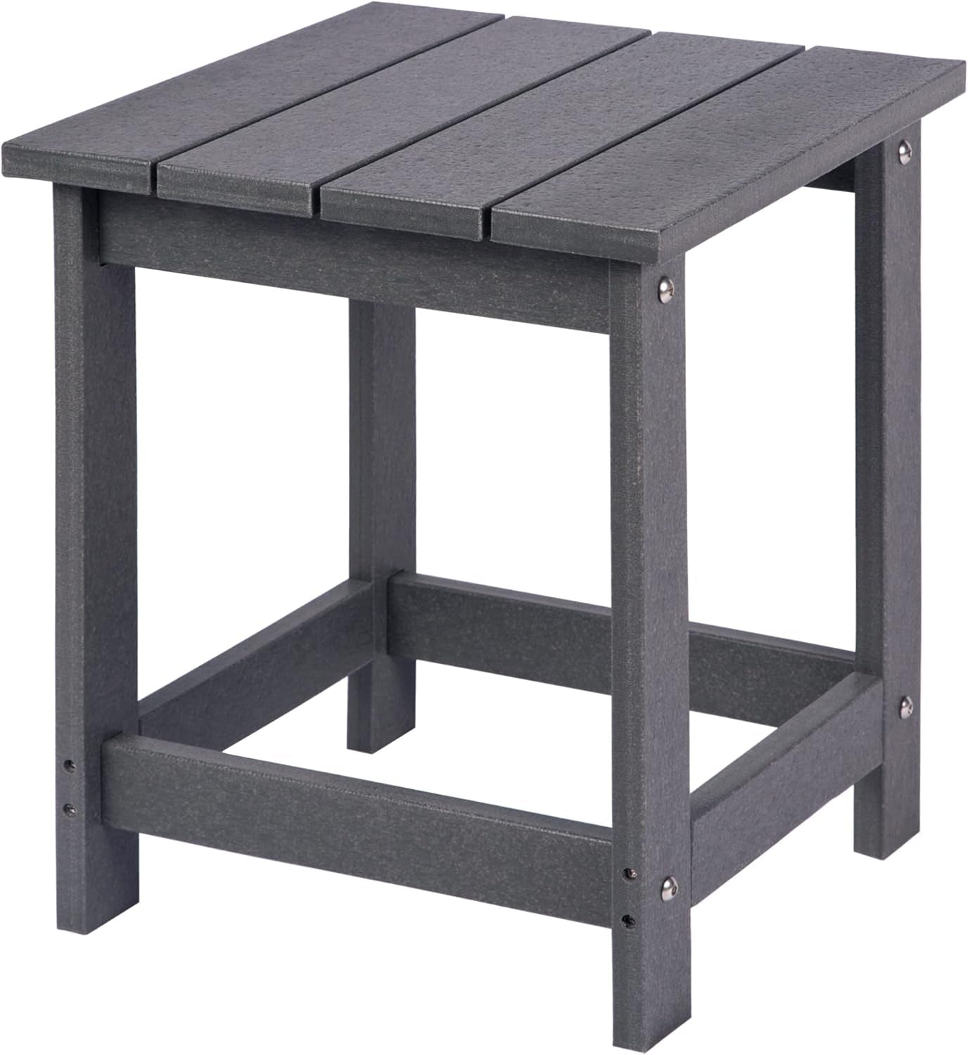Adirondack Square Outdoor Side Table for Patio, Pool Composite Patio Table,Hdpe End Tables for Backyard,Pool, Indoor Companion, Easy Maintenance & Weather Resistant(Grey)